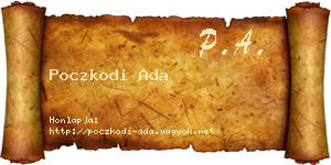 Poczkodi Ada névjegykártya